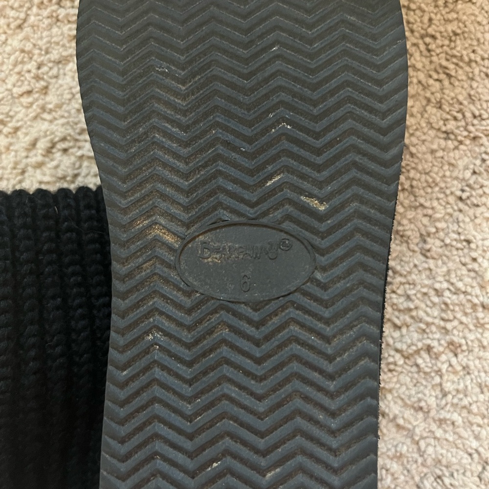 BearPaw Black Knit Tall Boots - Picture 5 of 5